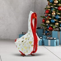 Porch Goose Clothes Christmas Hooded Outfit - Holiday Goose Costume Decorative Goose Clothing, Outdoor Goose Outfit for Winter Garden Lawns Yard