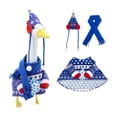 thumbnail image 1 of Porch Goose Clothes Costume, 3 Piece Holiday Snowman & Snowflake Outfit with Hat Scarf for Lawn Goose Decor, 1 of 4