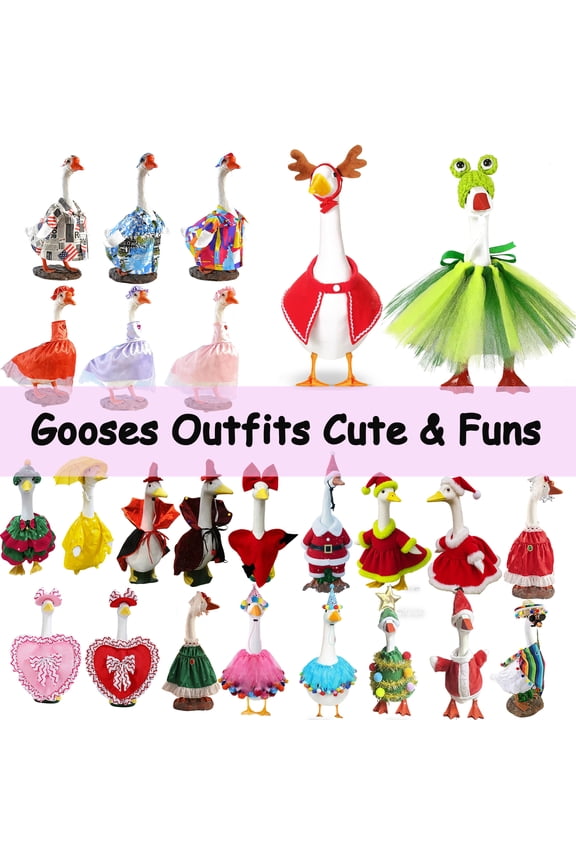 Porch Goose Clothes Decoration, 23 Inch Lawn Goose Outfit, Garden and Patio Accessories, Fall Seasonal Lawn Display, Outdoor Yard Holiday Decoration, Fun Festive Goose Clothes for Lawns, HAODEJW