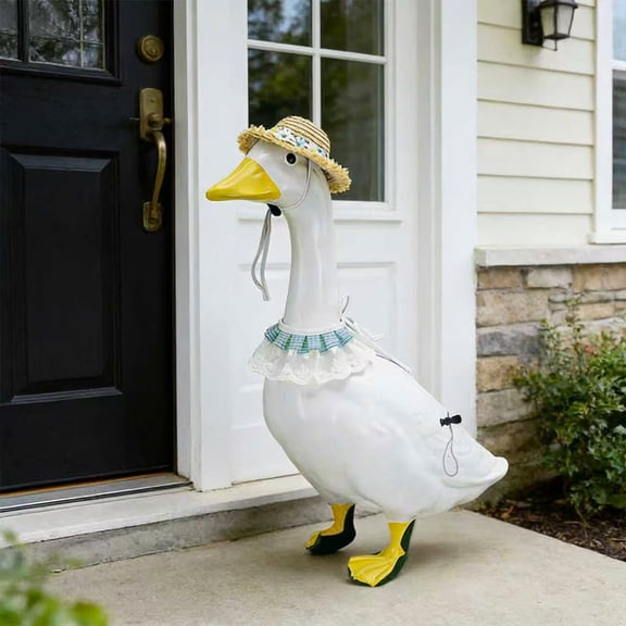 Porch Goose Clothes Rustic Style Clothing For Patio Ornament