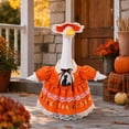 thumbnail image 1 of Porch Goose Halloween Outfit 19-23 Inch Orange Black Cat Moon Dress with Hat for Outdoor Front Porch Garden Yard Fall Season Decor, 1 of 7
