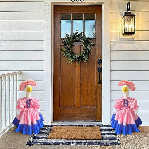 Porch Goose Outfit Dress, Goose Outfit Porch Goose Clothes for Cement Statue, Lovely Costume Goose Clothes for Party Outdoor Festival Decoration For Girl