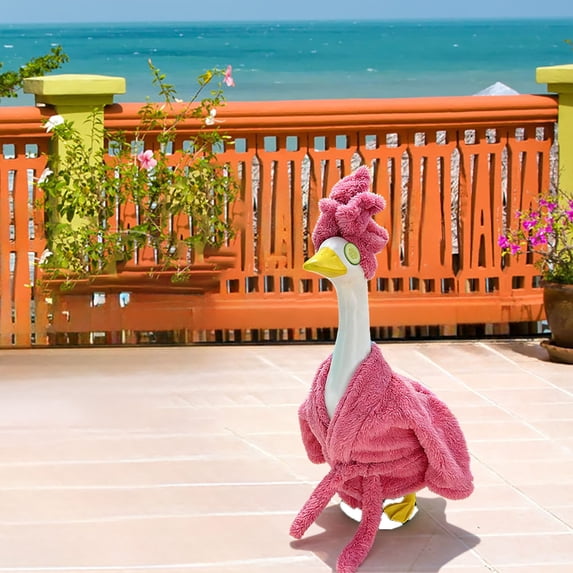 Porch Goose Outfit Winter Bathrobe Set 23 Inch Goose Clothes Accessories Easy Fit Reusable Durable Decoration, Cozy Style Eye Catching Display, for Patio Yard Garden Holiday Decor Home Owners