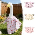 thumbnail image 1 of Porch Goose Outfits 1-Piece Strawberry Print Sweet Dress Costume Fits 19 and 23 Inch Statues for Spring Summer Front Porch Decor 3 Colors Available, 1 of 7