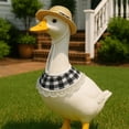 thumbnail image 1 of Porch Goose Outfits, Goose Outfits for Plastic Goose 23/17'' Lawn Patio Statue, Goose Outfits with Scarf for Summer and Spring Decoration BLACK-WHITE, 1 of 9
