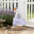 thumbnail image 1 of Porch Goose Outfits Green Plants Gardening Style Shawl and Scarf, Botanical Print Set for 23 Inch Goose Statue, Lawn Holiday Decoration with Leaf Pattern, Perfect for Spring Gardening Theme, 1 of 6