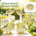 thumbnail image 1 of Porch Goose Outfits, Lemon Print Lawn Goose Statue Clothes, Yard Gooses Costume Dress Hat Outfit for 23" Statue Patio Garden Decoration, 1 of 6