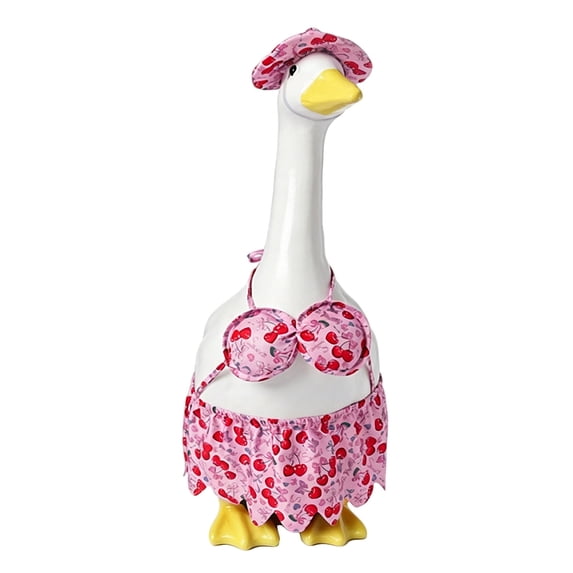 Goose Outfits Summer Bikini Decor for Courtyard Garden Home Ornament, Fits 23 Inch Goose