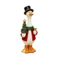 thumbnail image 1 of Porch Goose Statue Christmas Holiday Outfit Tabletop and Front Porch Decor Indoor Outdoor Festive Home Decoration for Seasonal Displays Gifting, 1 of 4