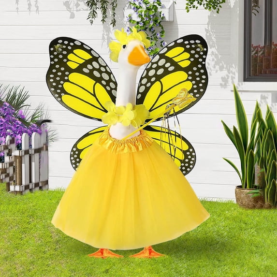 Porch Goose Summer Outfit, Porch Geese Outfits Summer Goose Outfit, Outfits for Porch Goose Goose Outfit for 23 In Outdoor Garden Yard Patio Statue