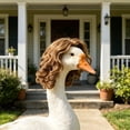thumbnail image 1 of Porch Goose Wig for 23 Inch Goose Statue, Funny Goose Hairpiece Decoration, Removable Goose Accessories with Elastic Fit, Outdoor Garden Yard Patio Lawn Goose Decor for Seasonal Holiday Display, 1 of 6