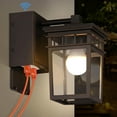 thumbnail image 1 of Porch Light with GFCI Outlet Built in, Dusk to Dawn Outdoor Light with Outlet, Waterproof Anti-Rust Alunmium Exterior Light Fixture Wall Mount Outside Light for House Garage Front Door, Bulb Included, 1 of 5