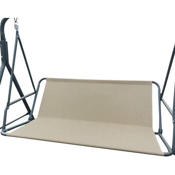 Porch Patio Swing Seat Cover Replacement, 600D Thicken Oxford Waterproof Replacement Fabric for Outdoor Garden Swing 2/3 Seater Chair 54.3x19.7x19.7inch(Beige-M)