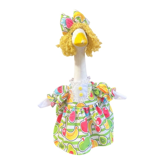 Porch Pet Dog Garden Ornament Clothing Set – 23-Inch Fruit-Themed Costume for Dogs, Adorable Outdoor Yard Decor