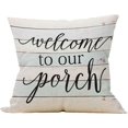 thumbnail image 1 of Porch Pillow Covers 18x18,Outdoor Pillow Covers,Porch Decor, Outdoor Pillows,Outdoor Throw Pillows, Farmhouse Porch Deco,Patio Pillows,Outdoor Pillows for Patio Furniture, 1 of 5