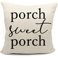 thumbnail image 1 of Porch Pillows Covers 18x18,Porch Decor,Farmhouse Porch Decor,Outdoor Pillows,Outdoor Pillow Covers,Outdoor Throw Pillows,Outdoor Waterproof Pillow Covers(White), 1 of 4