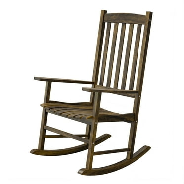ZENY Outdoor Rocking Chairs, Natural Wood