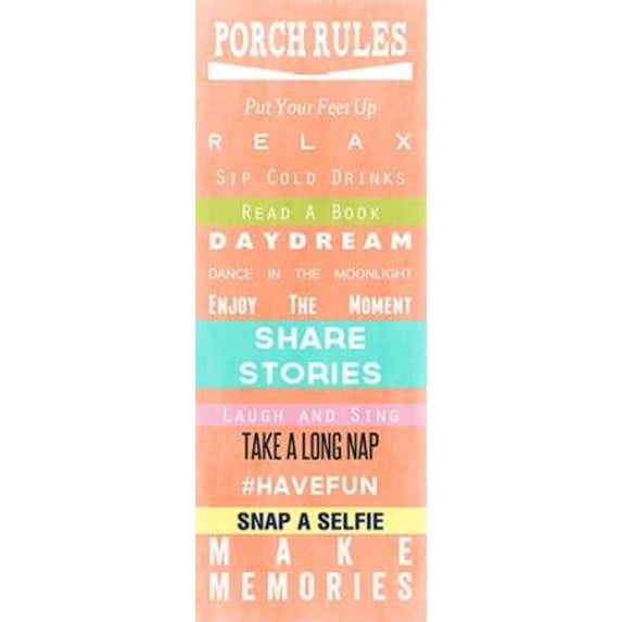 Porch Rules Canvas Art - Linda Woods (24 x 48) - Walmart.com