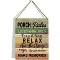 thumbnail image 1 of Porch Rules Wood Sign, Front Porch Decorations, Take A Nap Relax, Housewarming Gift, Front Porch Decor, Porch Decor For Farmhouse, Outdoor Decor, 8x10 Inch, 1 of 6