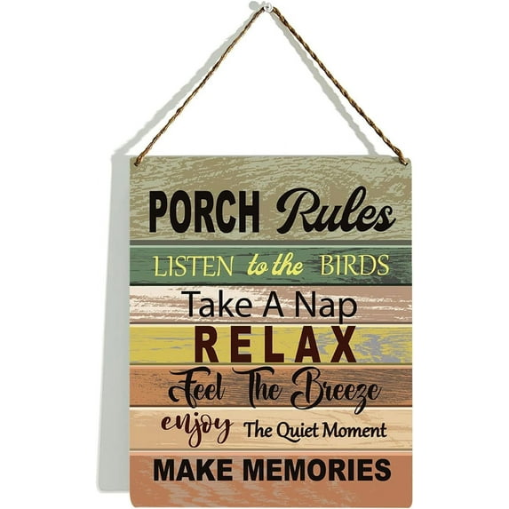 Porch Rules Wood Sign, Front Porch Decorations, Take A Nap Relax, Housewarming Gift, Front Porch Decor, Porch Decor For Farmhouse, Outdoor Decor, 8x10 Inch