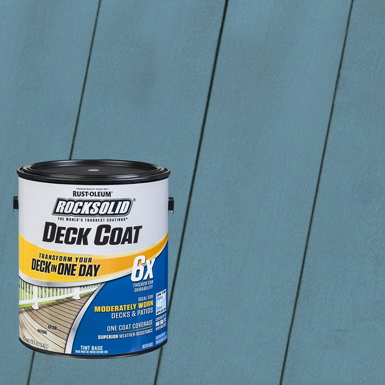 Porch Rust Oleum RockSolid 6X Exterior Wood Deck Coat 319652T Gallon Walmart