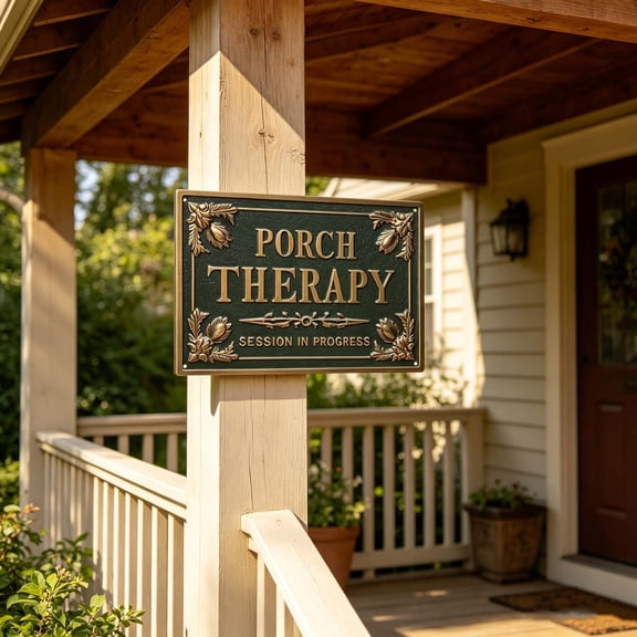 Porch Session in Progress Metal Sign Vintage Wall Decor for Porch Patio Decorative Sign Home Decor Wall Decor