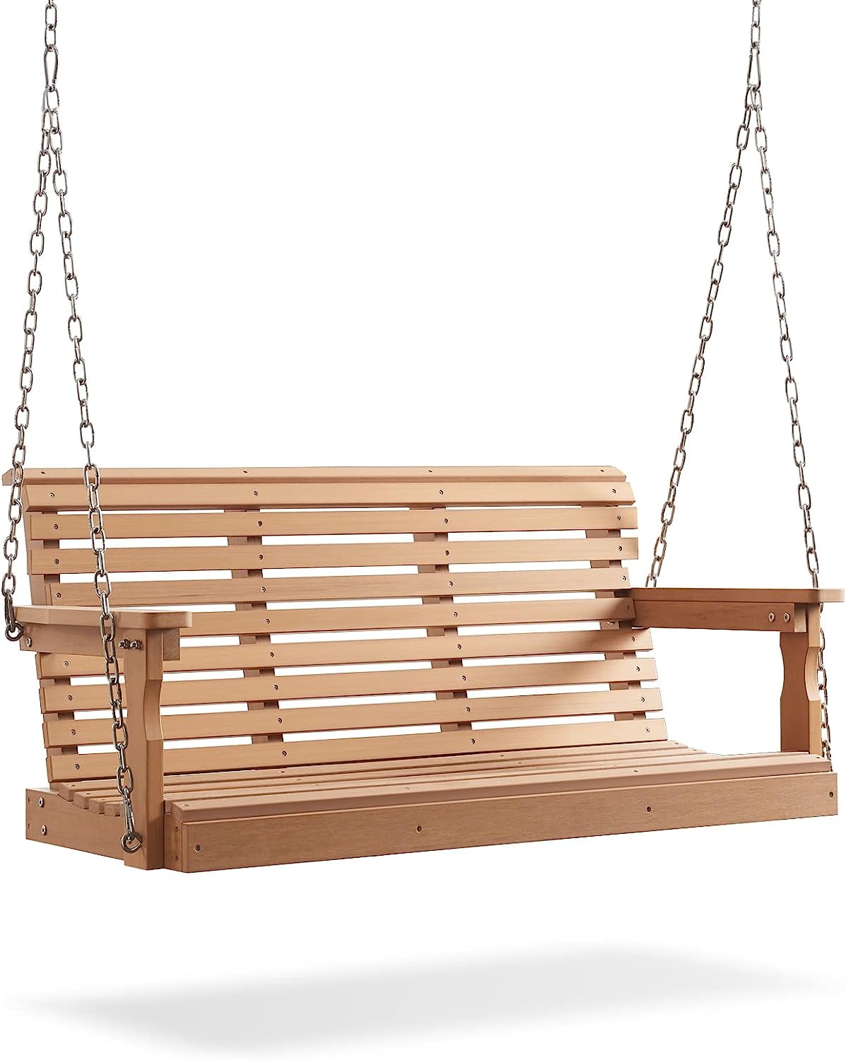 Porch Swing, 2Person Poly Lumber Outdoor Swing, AllWeather Farmhouse