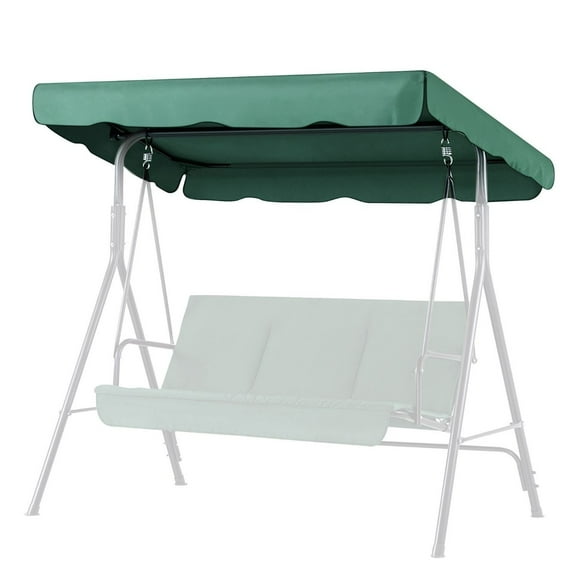 Porch Swing Canopy Replacement Patio Swing Cover, Green 66" X 45" 2 Seat Bench Glider Swings Shade Top Fabric UV Weather Waterproof For Outdoor Garden Patio Yard Park Porch Seat Furniture