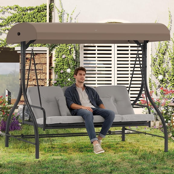 Porch Swing Canopy Replacement Top for GT Porch Swing Model GCS00229C (Beige)