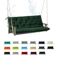 thumbnail image 1 of HONEY HOME 47in x 40 in Porch Swing Cushions, Waterproof Outdoor Glider Cushions with Ties for Backyard and Garden, Dark Green, 1 of 7