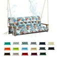 thumbnail image 1 of Porch Swing Cushion 60in, Waterproof Bench Cushion for Outdoor Furniture, 2-3 Seater Replacement Glider Cushion with Ties for Backyard and Garden（Summer 60"), 1 of 7