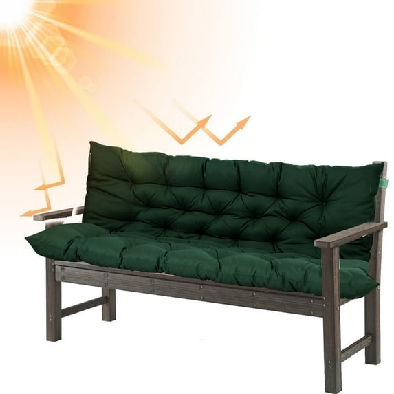 Porch Swing Cushions 47in , Waterproof Outdoor Replacement Glider Cushions, 2-3 Seater Patio Bench Cushions with Backrest for Garden,Backyard