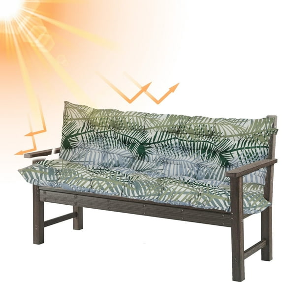 Porch Swing Cushions 60in , Waterproof Outdoor Replacement Glider Cushions, 2-3 Seater Patio Bench Cushions with Backrest for Garden,Backyard