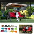 thumbnail image 1 of Porch Swing Cushions, Outdoor 3 Seats Swing Cushion Replacement Pad with Backrest, Waterproof Bench Cushion with Ties, for Porch,Garden,Backyard Furniture Patio Lounger (Red 60 * 40 in), 1 of 14