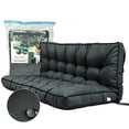 thumbnail image 1 of YLLN Porch Swing Cushions, Patio Furniture Cushions With 4" Thicken Backrest, Waterproof & Machine Washable, with Ties, Bench Cushions For Outdoor Furniture（40"x55"Dark Gray）, 1 of 6