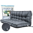 thumbnail image 1 of YLLN Porch Swing Cushions, Patio Furniture Cushions With 4" Thicken Backrest, Waterproof & Machine Washable, with Ties, Bench Cushions For Outdoor Furniture（40"x55"Light Gray）, 1 of 7