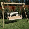 thumbnail image 1 of Porch Swing Cushions Waterproof Outdoor Swing Cushions Thicken 3 Seater Bench Cushions Swing Replacement Seat Cushions with Backrest，for Outdoor Furniture Patio Lawn Garden, 20"×40, Khaki, 1 of 7