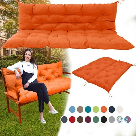 XXLYY Porch Swing Cushions, Waterproof Swing Replacement Cushions with Backrest and Ties, Garden Bench Seat Cushion, Outdoor Porch Patio Swing Non-Slip Chairs Pad