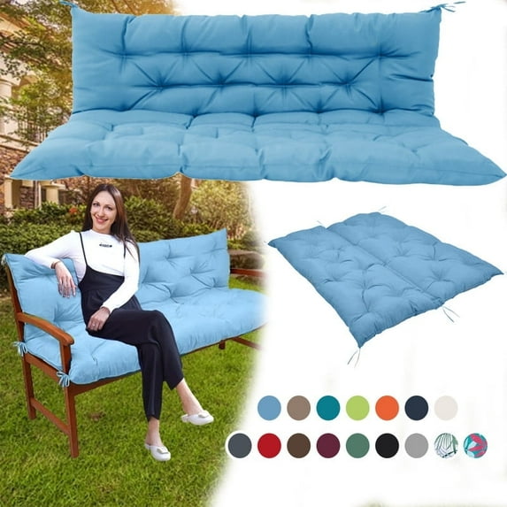XXLYY Porch Swing Cushions, Waterproof Swing Replacement Cushions with Backrest and Ties, Garden Bench Seat Cushion, Outdoor Porch Patio Swing Non-Slip Chairs Pad