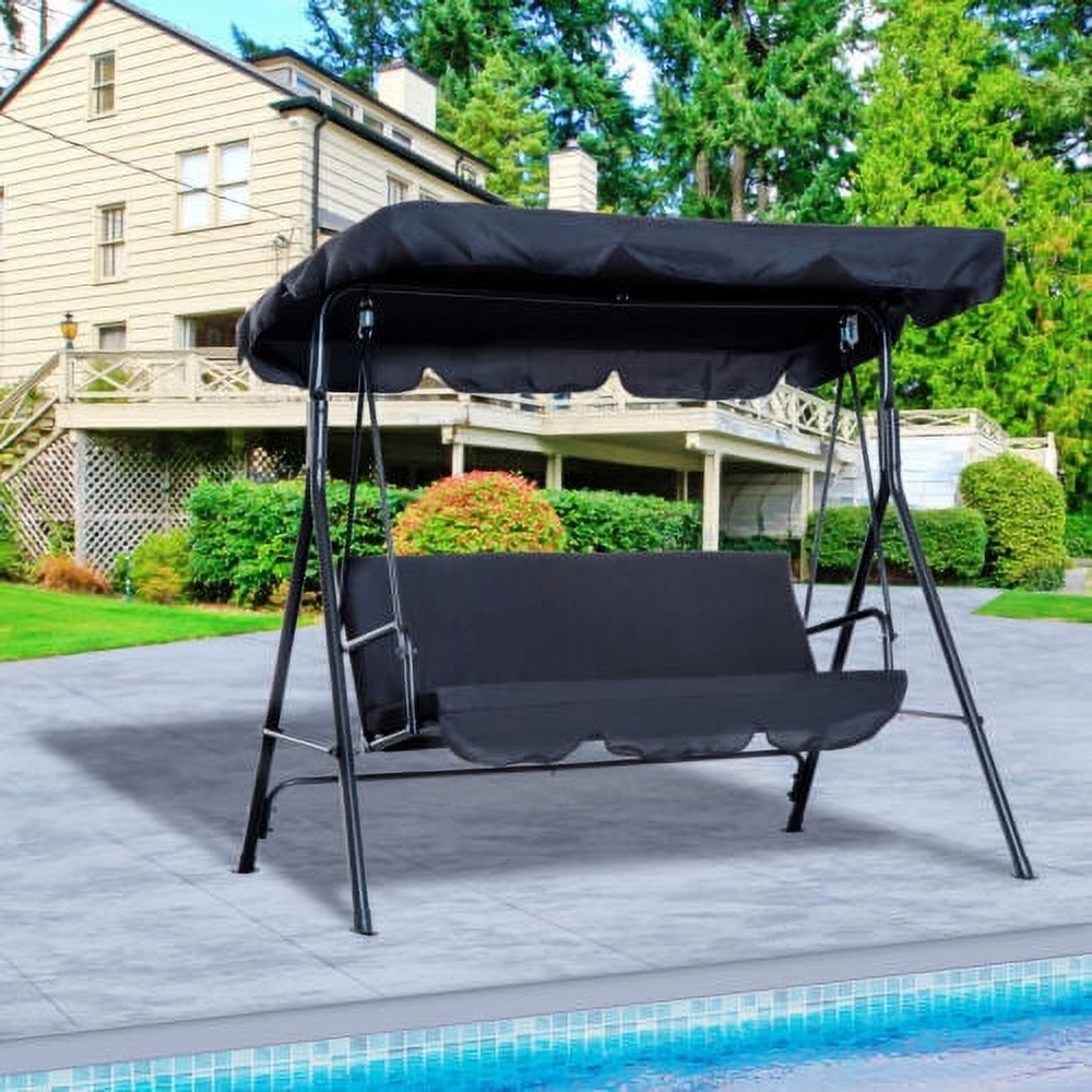 Porch Swing Hammock Bench Lounge Outdoor Chair w/ Canopy - image 1 of 6