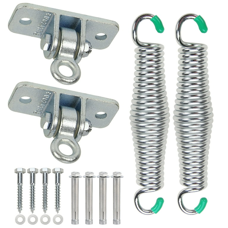 Porch Swing Hanging Kit Heavy Duty Swing Hangers Springs for Ceiling Mount Porch Set of 2