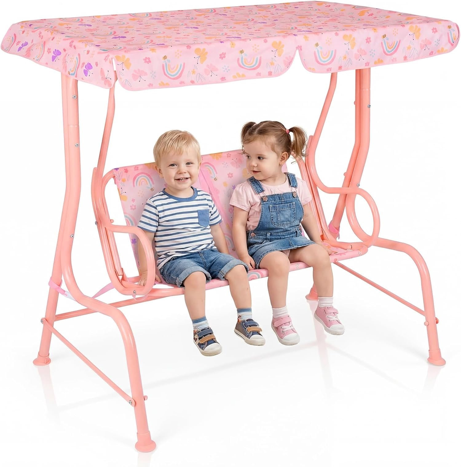 Porch Swing, -Weather Patio Swing Bench Hammock w/Adjustable Canopy ...