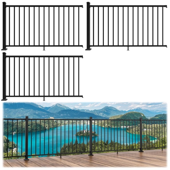 Porch and Deck Railing Post with Screws, Aluminum Railing Post, Textured AAMA 2604 Powder-Coat Finish Stair Post for Decks, Porches & Balconies
