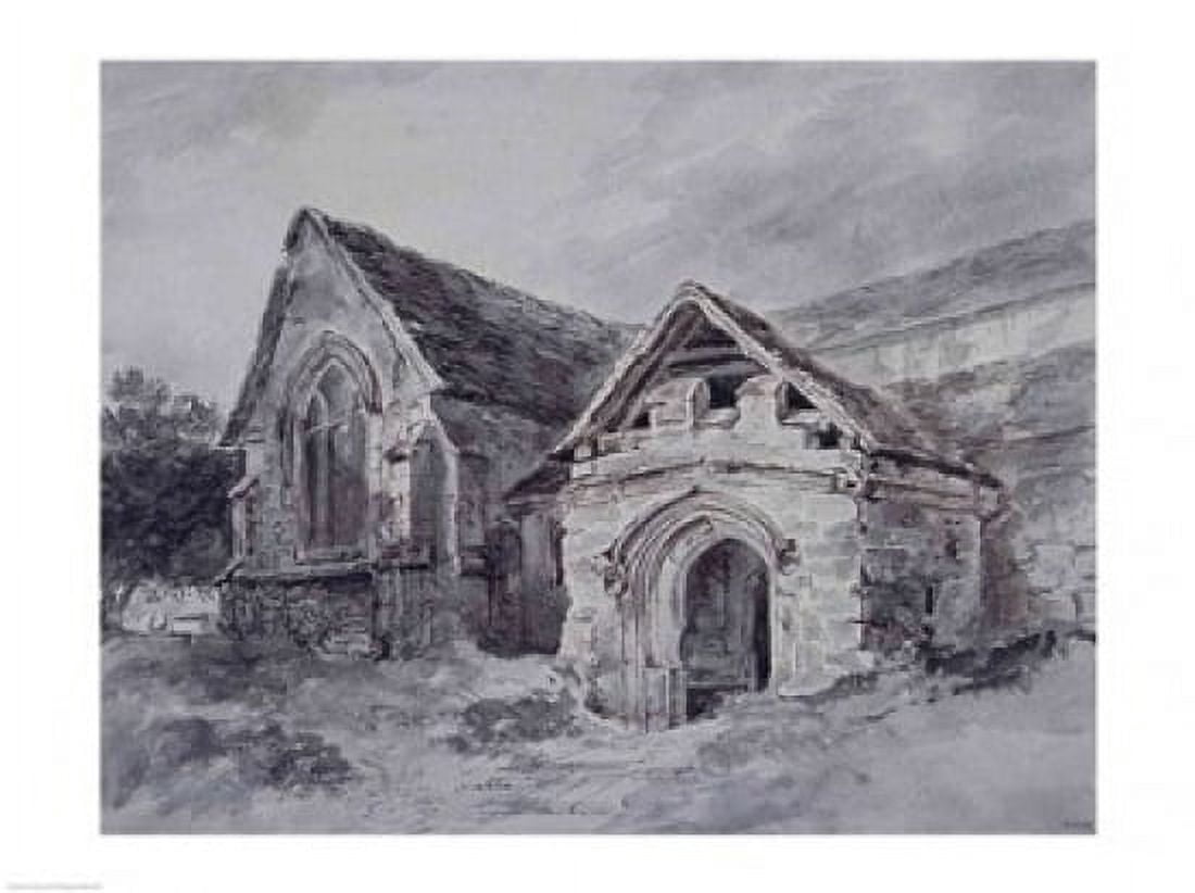 Porch and Transept of a Church Canvas Art - John Constable (24 x 18)
