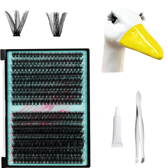Porch goose decorative item - false eyelashes, long, curled, and non-sagging false eyelashes, suitable for DIY decoration.