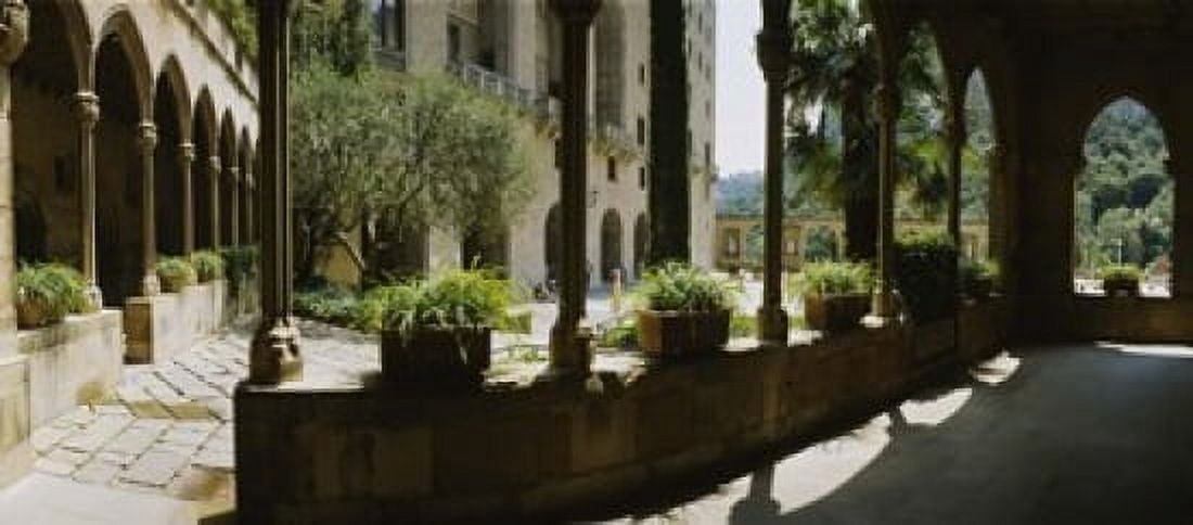 Porch of a building Montserrat Barcelona Catalonia Spain Canvas Art - Panoramic Images (15 x 7)