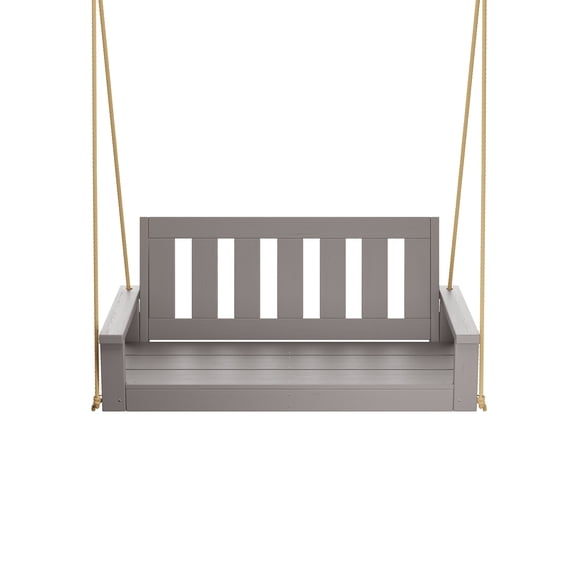 Porchgate Amish Heavy Duty 700 Lb Ardmore Porch Swing, 5-Foot, Dovetail Gray, 8Ft Rope, Without Cups