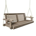 thumbnail image 1 of Porchgate Amish Heavy Duty 700 Lb Roll Comfort Treated Porch Swing, 4-Foot, Warm Walnut Stain, 8Ft Chains, 1 of 10
