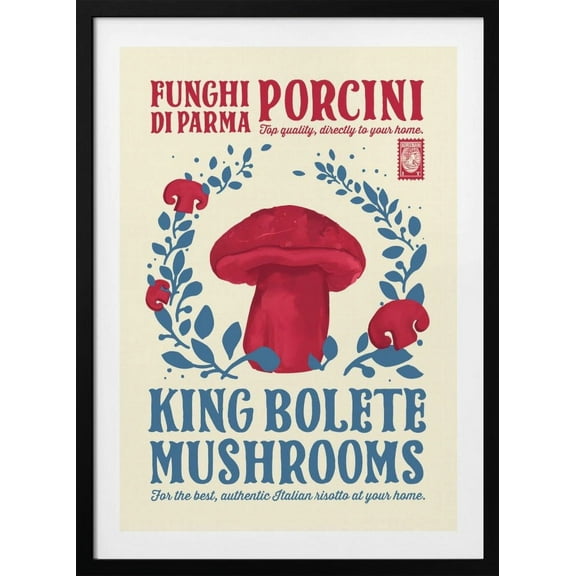 Porcini kitchen print Framed Art Modern Wall Decor