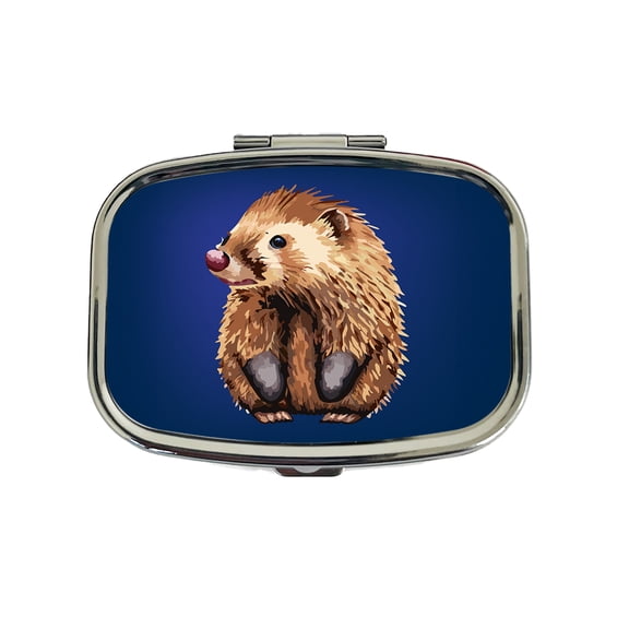 Porcupine Cute Small Travel Handbag Pill Box Case